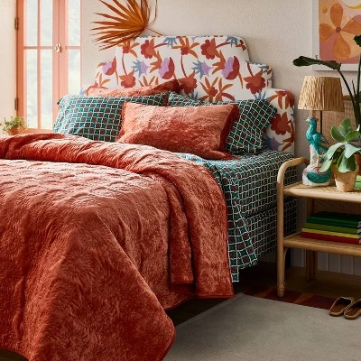 Sun Stitched Vintage Velvet Quilt Sham - Opalhouse™ Designed With Jungalow™ 3 Sun Stitched Vintage Velvet Quilt Sham - Opalhouse™ Designed With Jungalow™