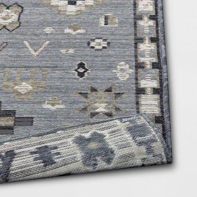 7'x10' Tapestry Rectangular Woven Outdoor Area Rug Gray - Opalhouse™ 5 7'x10' Tapestry Rectangular Woven Outdoor Area Rug Gray - Opalhouse™ - Image 3
