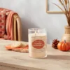 21.5oz 2-Wick Lidded Glass Jar Pumpkin Shortbread Candle Orange - Opalhouse™
