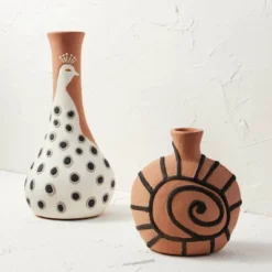 Spiral Shell Terracotta Vase Brown - Opalhouse™ Designed With Jungalow™ -Opalhouse Shop GUEST 5c2b58ed 0b3f 454c 91fa 9f37f0275e13