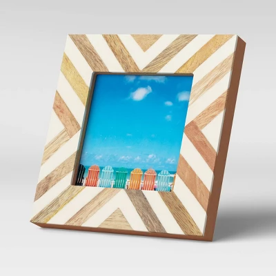4" X 4" Resin And Wood Photo Frame - Opalhouse™ 4 4" X 4" Resin And Wood Photo Frame - Opalhouse™ - Image 2