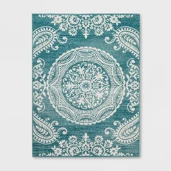 Vintage Medallion Outdoor Rug Turquoise - Opalhouse™ -Opalhouse Shop GUEST 6c0eb72d 44c2 4f9e 87fc 5063aebde8d8