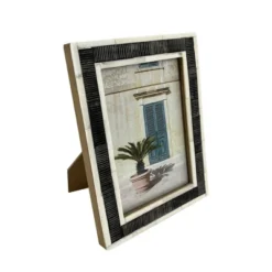 5" X 7" Scratched Bone Photo Frame Light Brown - Opalhouseā¢