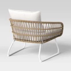 Southport Outdoor Patio Chair With Metal Legs, Club Chair Natural/White - Opalhouse™ -Opalhouse Shop GUEST 85f574ff c7e7 4d01 b943 e6500f46c5aa