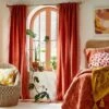 1pc Light Filtering Velvet Macrame Trim Window Curtain Panel Burnt Orange - Opalhouse™ Designed With Jungalow™ -Opalhouse Shop GUEST 92dfaf13 4813 4967 a623 6cda6de279dc