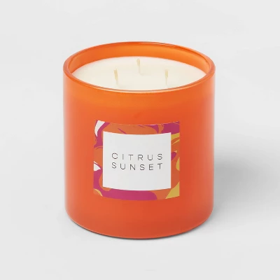 28oz Glass Citrus Sunset Candle Orange - Opalhouse™ 4 28oz Glass Citrus Sunset Candle Orange - Opalhouse™ - Image 2