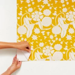 Idris Flower Wallpaper Pharaoh Gold - Opalhouse™ Designed With Jungalow™ -Opalhouse Shop GUEST afa3c2c7 d4a3 4da6 989a 5ea8e7d3bc25