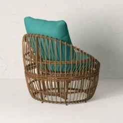 Topanga Club Chair With Ottoman - Blue/Brown - Opalhouse™ Designed With Jungalow™ 14 Topanga Club Chair With Ottoman - Blue/Brown - Opalhouse™ Designed With Jungalow™ -Opalhouse Shop GUEST db6f5d67 275a 4bfa 9fae 3ff68f41b8d1