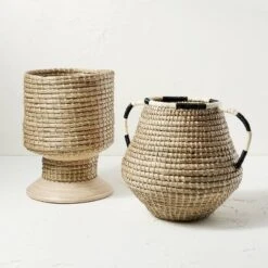 Seasgrass And Bamboo Woven Pedestal Vase - Opalhouse™ Designed With Jungalow™ -Opalhouse Shop GUEST f40310db 34b9 40f3 aeb2 f7887abcfcc9